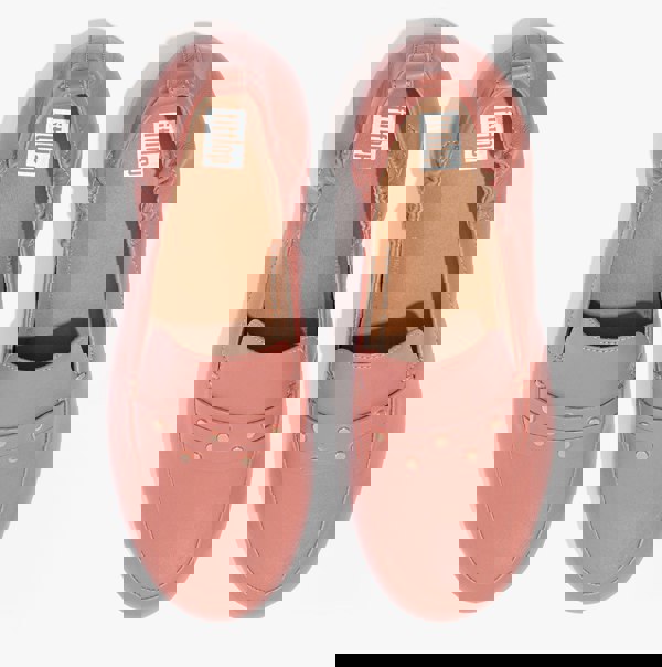 FitFlop EN2-955 ALLEGRO STUDDED LEATHER Womens Loafers Warm Rose