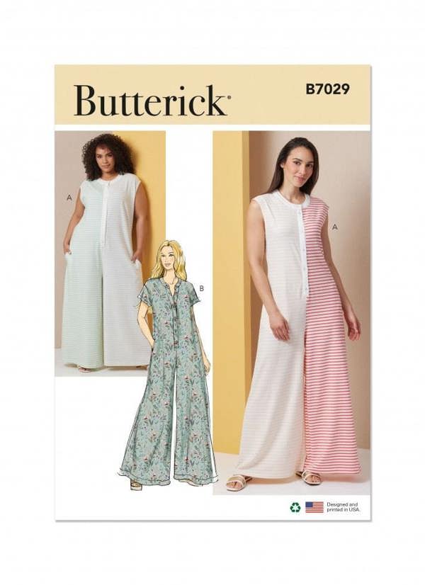 Butterick Sewing Pattern 7029, Jumpsuits for Women, AA (10-12-14-16-18) - Intermediate