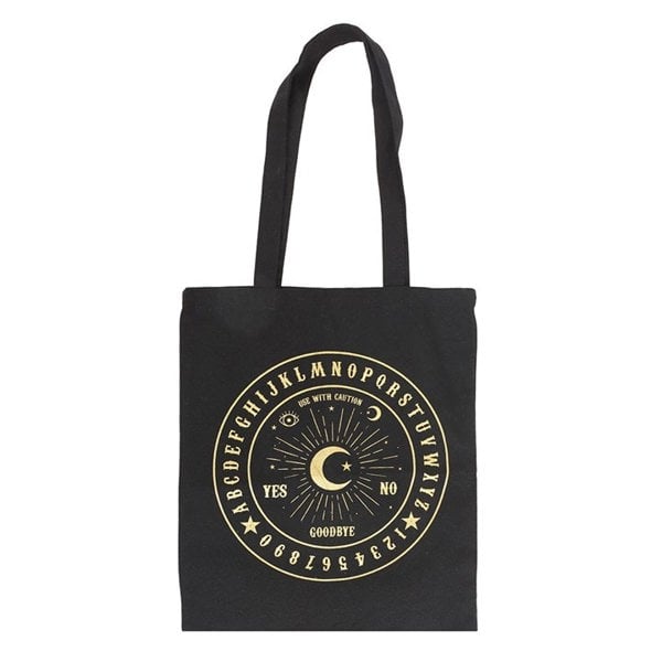 Serano Black and Gold Talking Board Polycotton Tote Bag