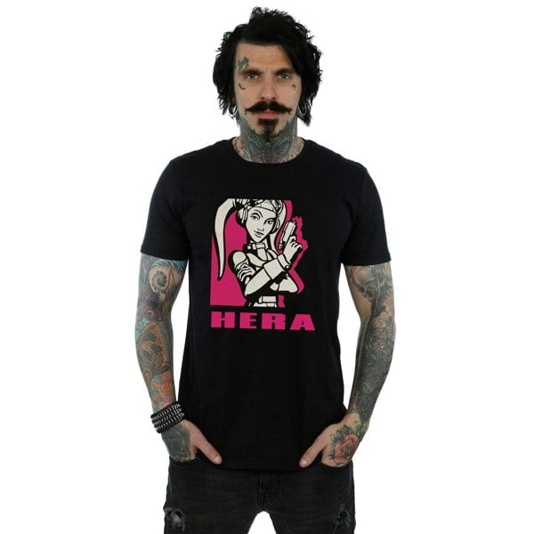Star Wars Mens Rebels Hera T-Shirt - Black