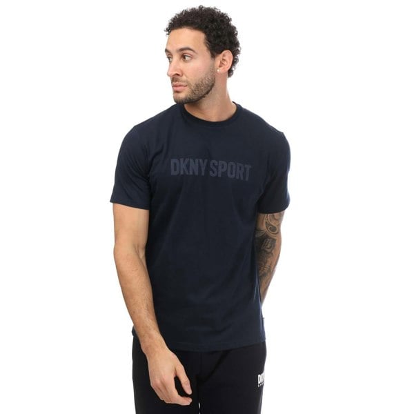 DKNY Mens Tonal Logo T-Shirt - Navy