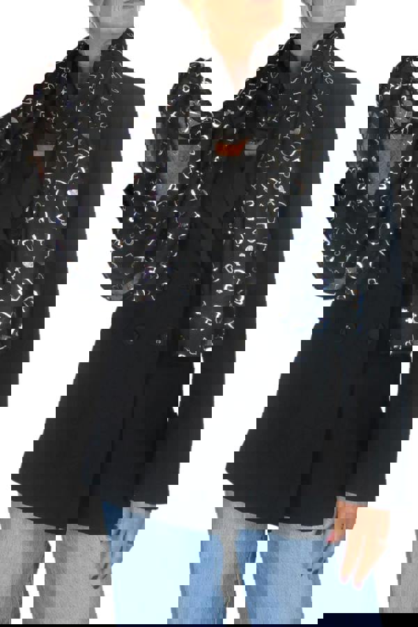 Paulo Due Silver Hearts Lightweight Cotton Scarf