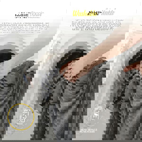 MONHOUSE Heated Electric Throw 9H Timer 9 Heat Setting Fleece Blanket