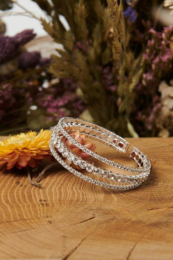 Silver | Crystal Detail Dainty Bracelet