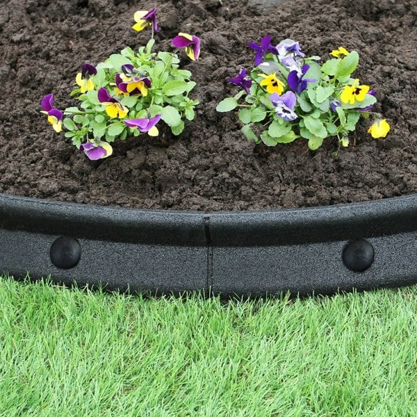 Monstershop Flexible Lawn Edging Black 1.2m x 6