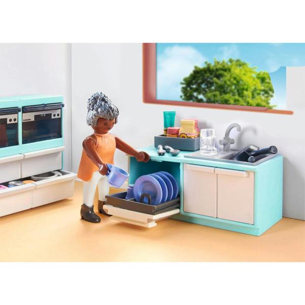 Playmobil Kitchen with Dining Table - 71608 Playset