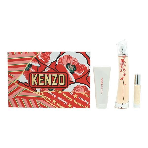 Flower Ikebana Kenzo Flower Ikebana Sakura Eau de Parfum 3 Piece Gift Set