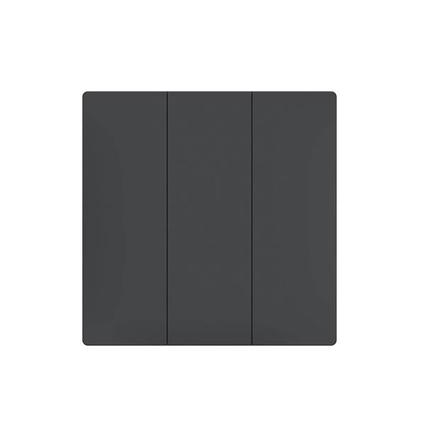 ENER-J Wireless Kinetic 3 Gang Switch ECO SERIES (Black body) with 3 Non Dimmable 5A RF Receivers. No Wiring, No Batteries, No Drilling Holes