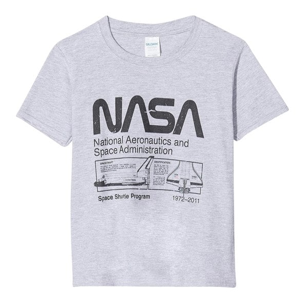 NASA Mens Space Shuttle T-Shirt - Sports Grey