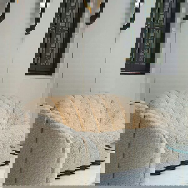 Grace Pumpkin Armchair, White Boucle-Ritconcept-Rit Concept