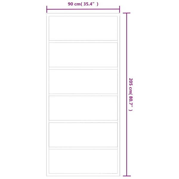Berkfield Sliding Door ESG Glass and Aluminium 90x205 cm Black