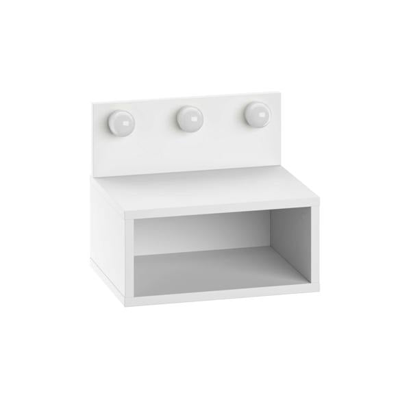 Decortie Floating Bedside Table with 3 LED Lights 30cm Modern Wall-mounted Open Shelf for Storage, Bedroom
