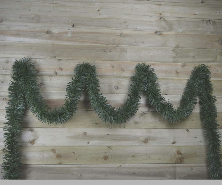 Samuel Alexander 10m x 15cm Luxury Chunky Cut Tinsel Garland Christmas Tree Decoration - Green