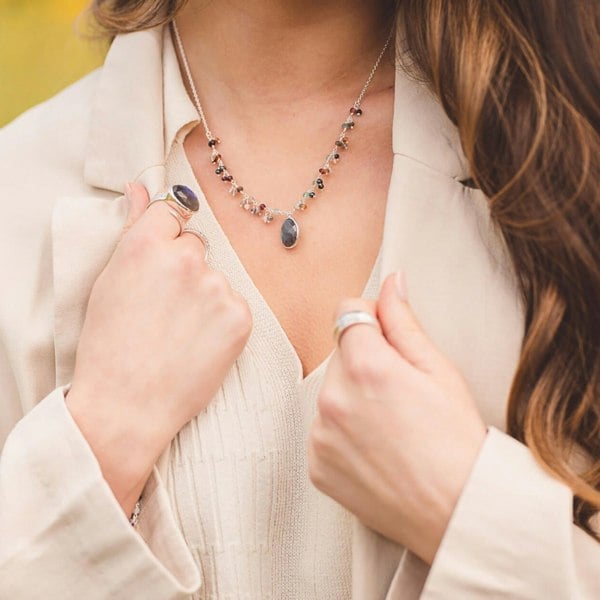 Sophie Labradorite Stone Necklace - Reeves & Reeves