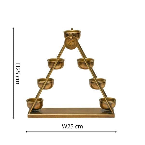 Ivyline Advent Countdown Candle Holder with Date Discs in Antique Brass