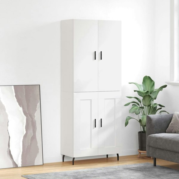 Berkfield Highboard White 69.5x34x180 cm Engineered Wood