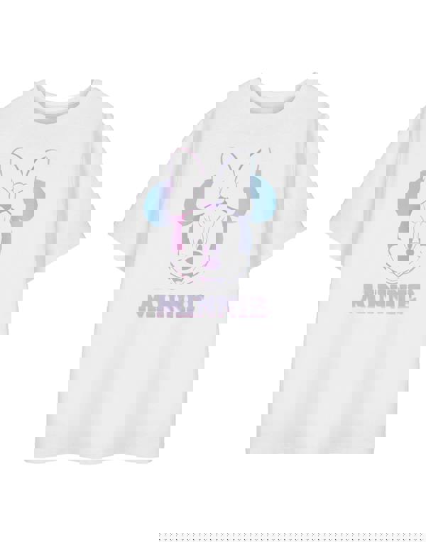 Disney Girls White Minnie Gradient Short Sleeved T-Shirt