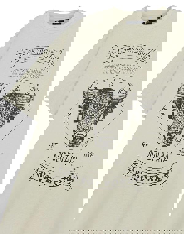 Yellowstone Mens Beige Cowboy Poker Short Sleeved T-Shirt