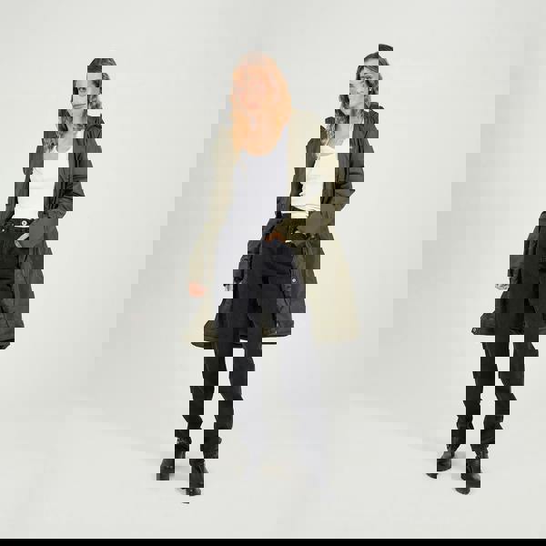 Brave Soul Khaki Shower Resistant Padded Parka Jacket - Khaki Image 3