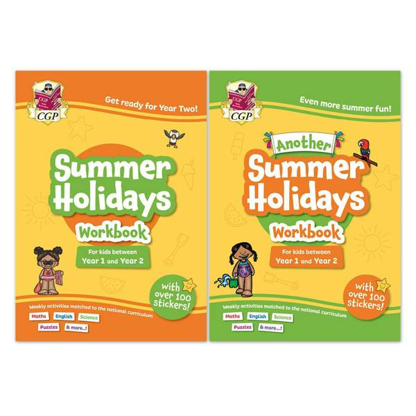 KS1 Summer Holidays Activity Workbook Bundle – for kids between Year 1 and Year 2 (Ages 5-6) CGP