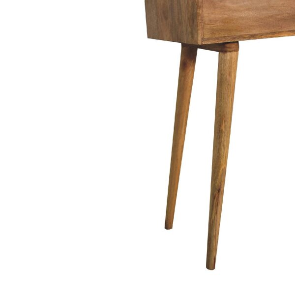 Artisan Furniture Solid Wood Mini Oak-ish Dressing Table, 4 Storage Compartments, Brown