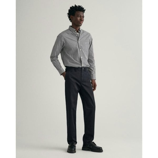 GANT Mens Regular Fit Twill Chinos - 5 Black