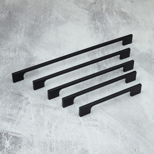 Handle & Home Matt Black Modern Slim Handles