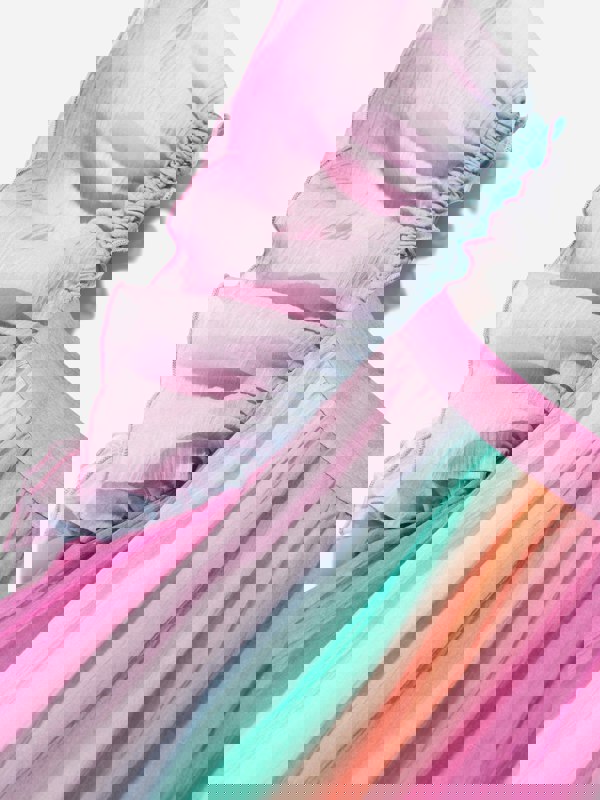 Chloé Girls Rainbow Ruffle Blouse in Multicolour