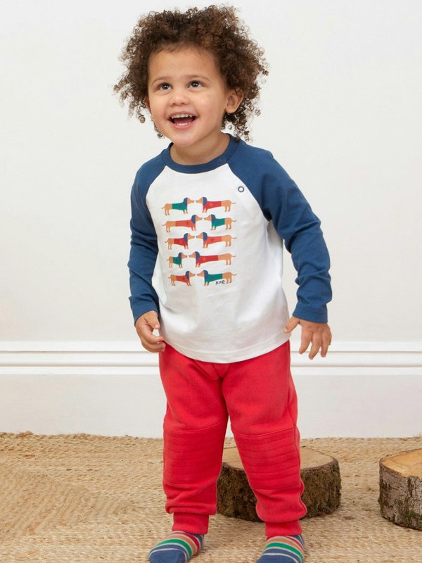 Kite Boys Organic Stitch Patch Joggers Red