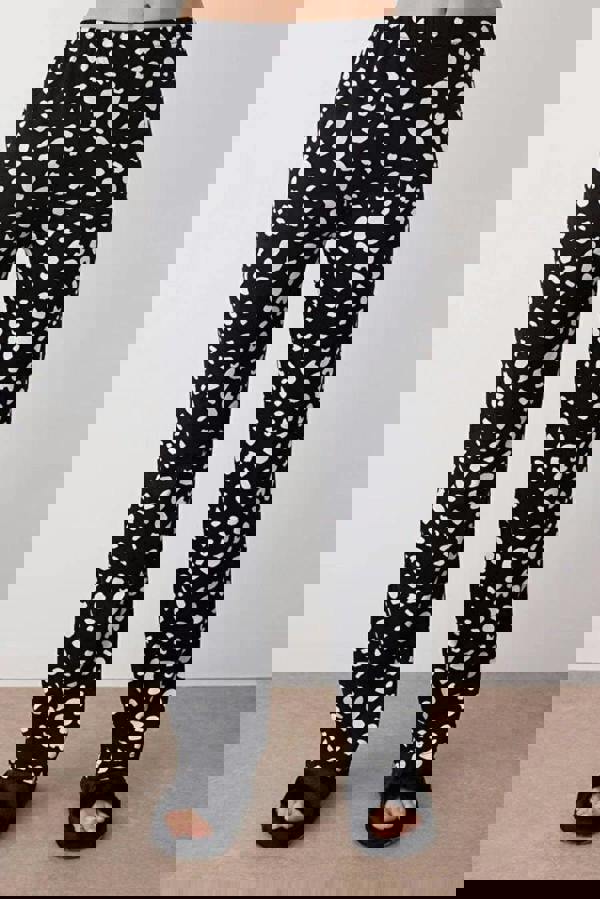 WOVCOR 2-Piece 100% Cotton Leopard Print Shirt-Pants Knit Pajama Set