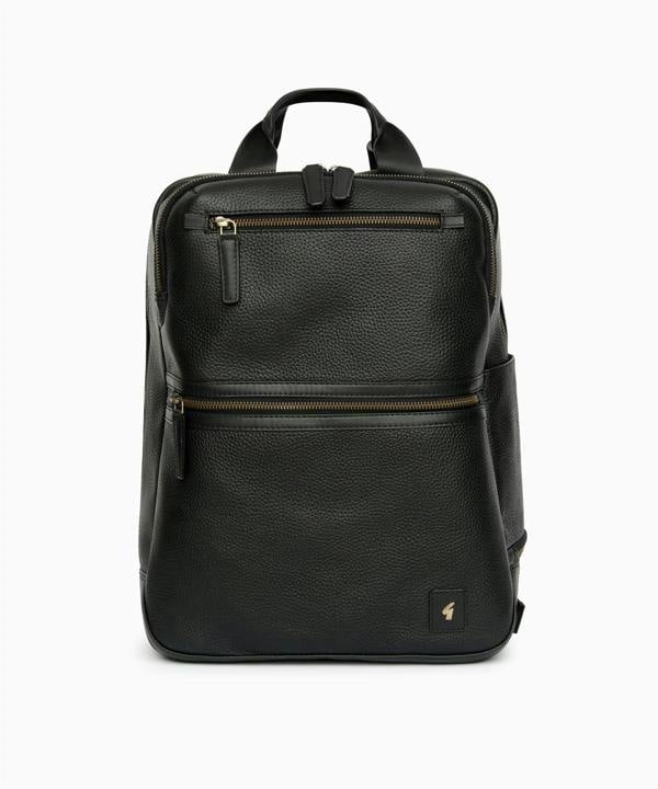 Gabicci AGABB03 Leather Jordan Rucksack BLACK