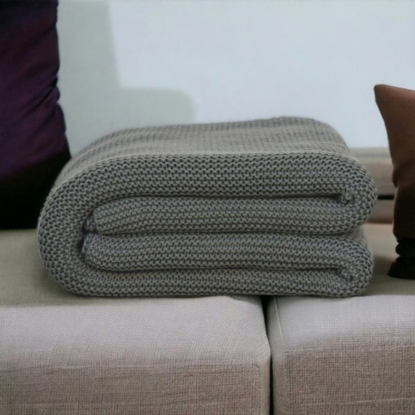Artisan Furniture Double Olive Green Knit Throw