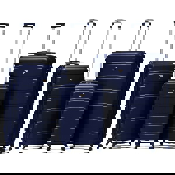 Flight Knight Set of 3 Hard Shell Suitcase Cabin & Check in Cases with TSA Lock