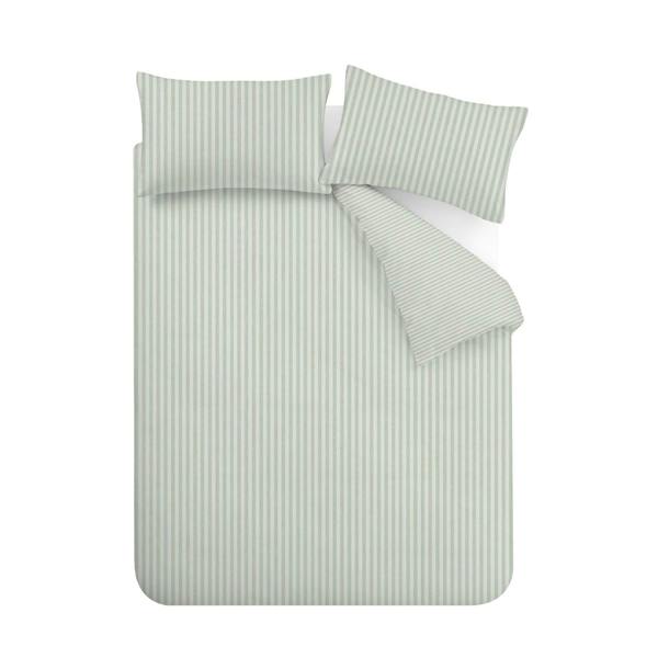 Epping Textured Stripe Green Duvet Cover Set