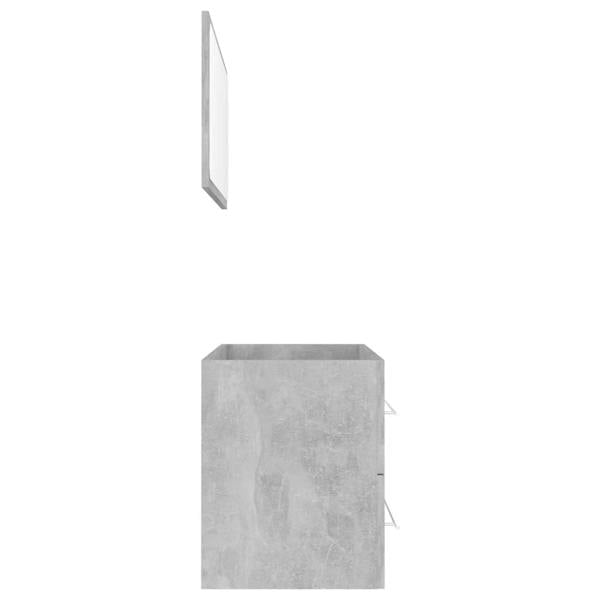 Berkfield 2 Piece Bathroom Furniture Set Concrete Grey Engineered Wood