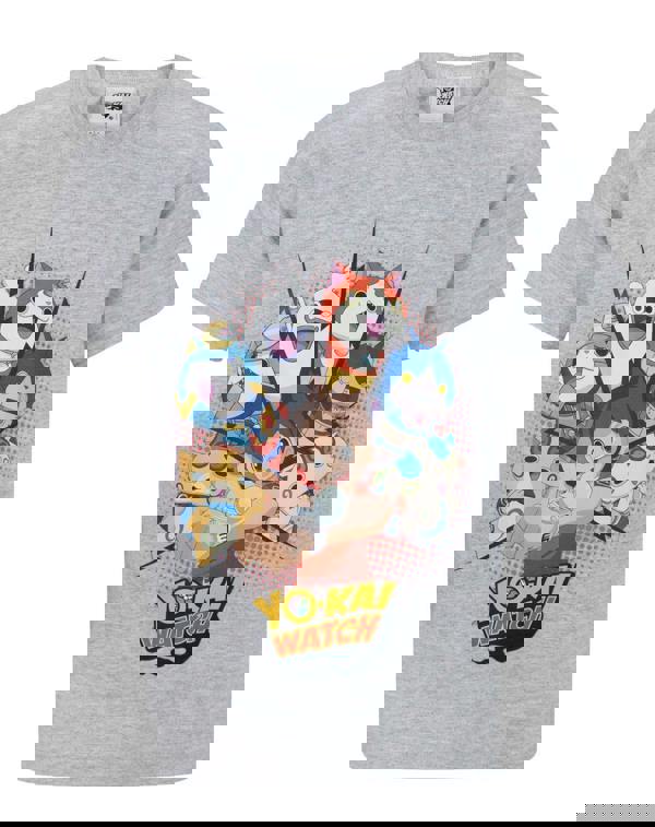 Yo Kai Watch Boys Grey Nate Short Sleeved T-Shirt