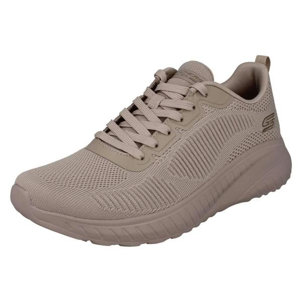 Skechers Ladies Skechers Bobs Memory Foam Vegan Trainers 117209 Face Off