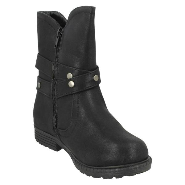 Spot On Girls Spot On Ankle Boots With Buckle Design