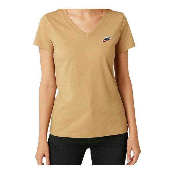 Nike Womens/Ladies Cotton T-Shirt - Soft Beige - 