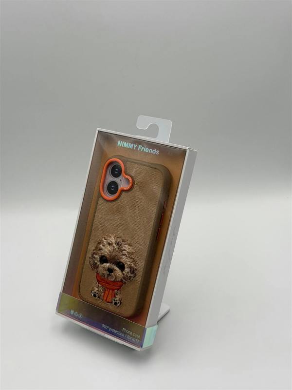 Nimmy Friends Nimmy Big Eye Cute Pet Poodle Dog Case with MagSafe for iPhone 17 6.3" Brown Orange - N-XDY-IP17-04