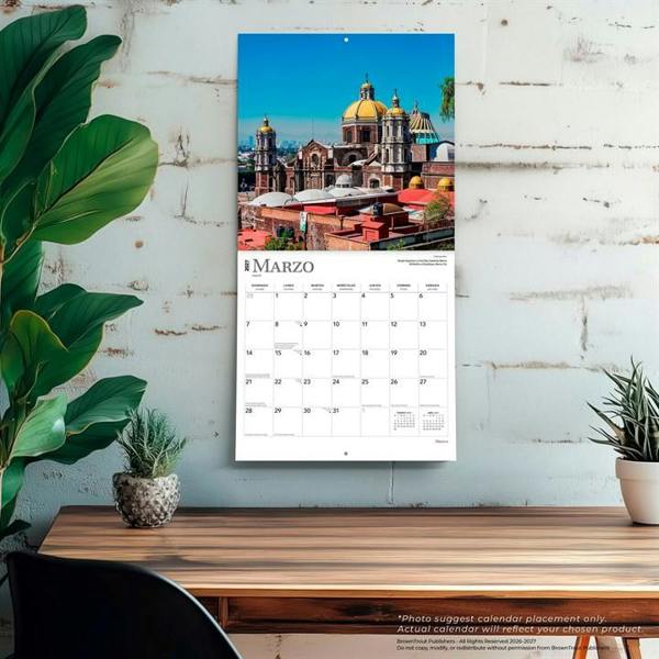Mexico Calendar 2027, Wall Calendars, Month To View, Travel, Gift