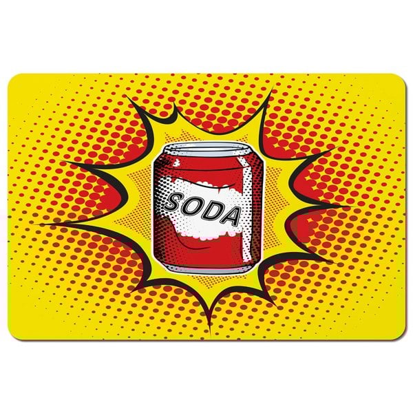 Benjamin Tate Design Drink soda fast food vector illustration in pop art retro style (Placemat)