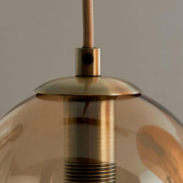 Pagazzi Lighting Branco 5 Light Antique Brass Ceiling Pendant Bar