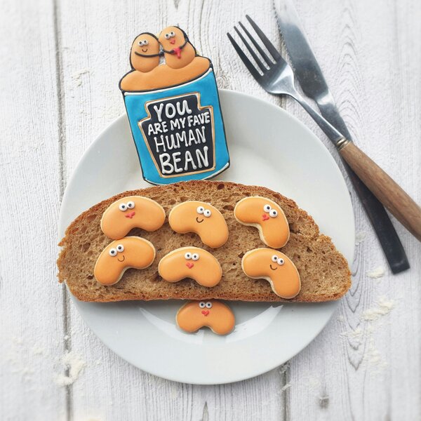 The Cookie Collaboration Hand-Iced 'Fave Human Bean' Cookie Letterbox Gift