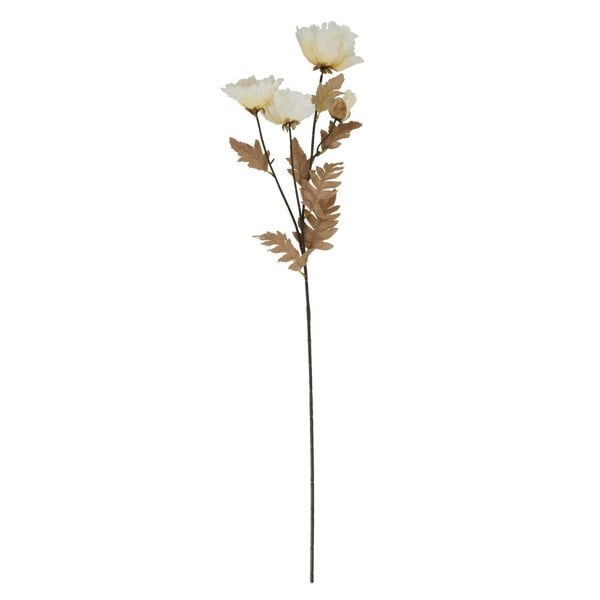 Hill Interiors Poppy Artificial Flower - White