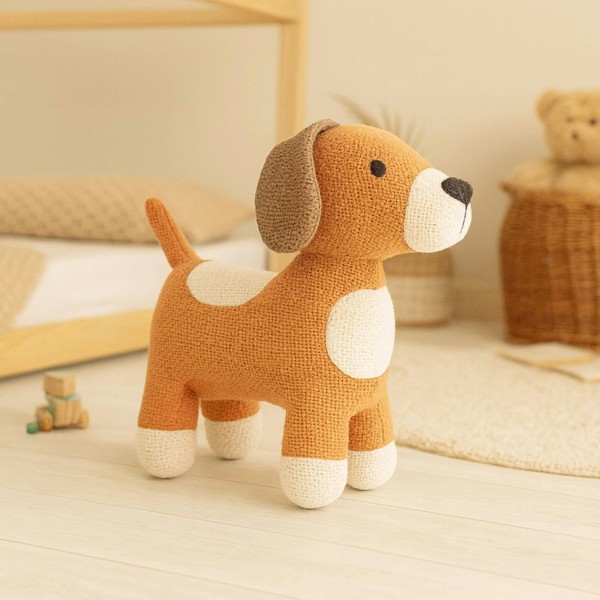 CROCHETTS Large dog plush with auxiliary seat for children 4048