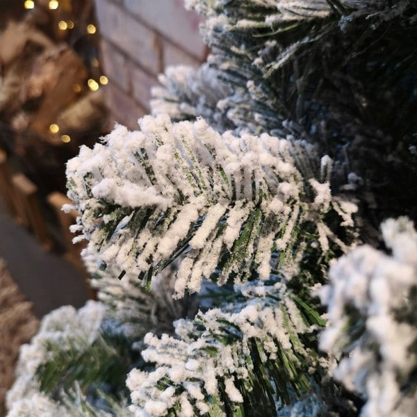 Samuel Alexander Kaemingk 6ft (180cm) Flocked Snowy Imperial Pine Hinged Christmas Trees