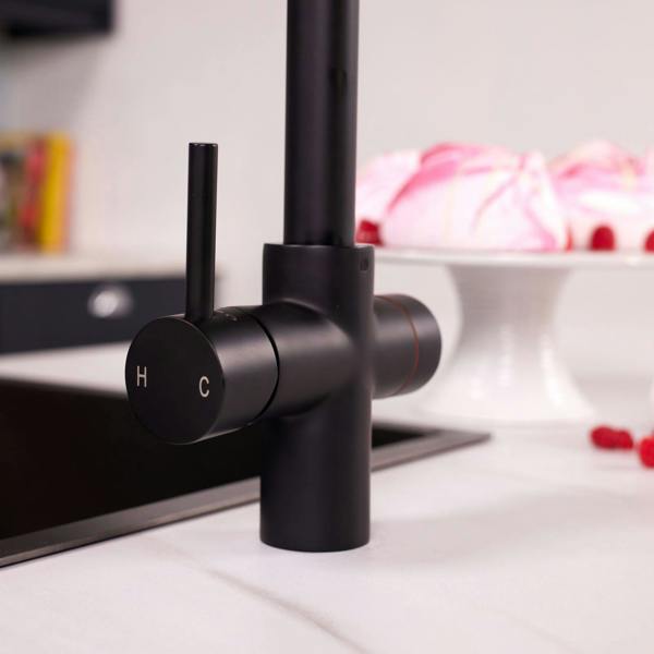 Impromta 4 in 1 Biometric Boiling Water Tap | Matt Black Finish