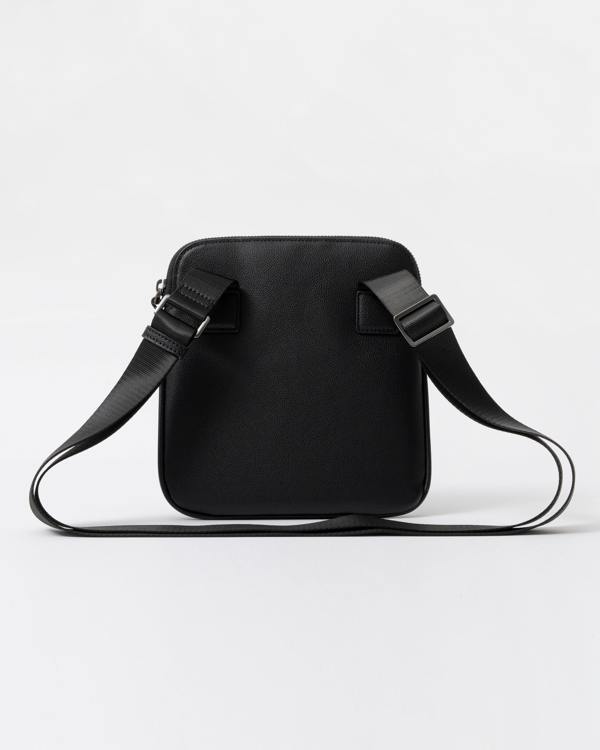 Armani Exchange Mens Slim Envelope Messenger Bag - Black UC001 back