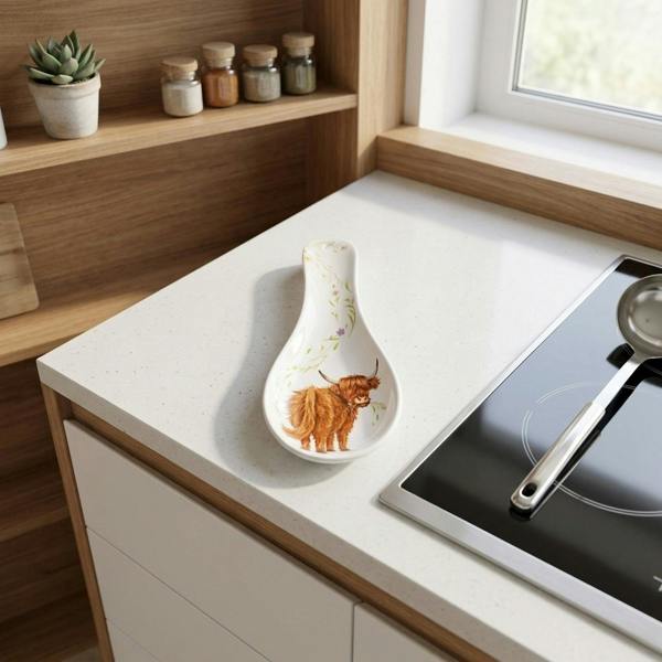 Garden Greatness Highland Cow Themed Kitchen Spoon Rest